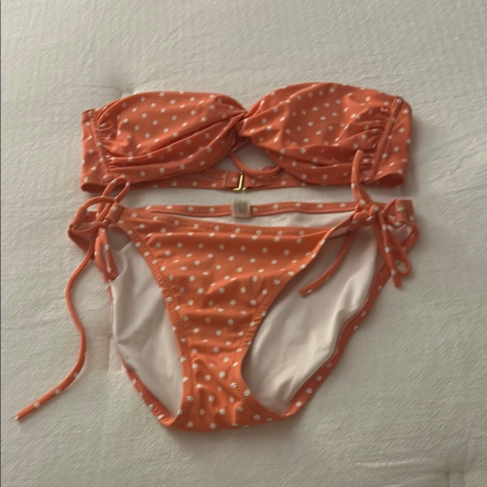 Victoria's Secret Orange and White Bikini Set